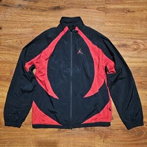 Men Air Jordan Sport Jam Warm Up Windbreaker Jacket Black Red DX9367-013 Size M